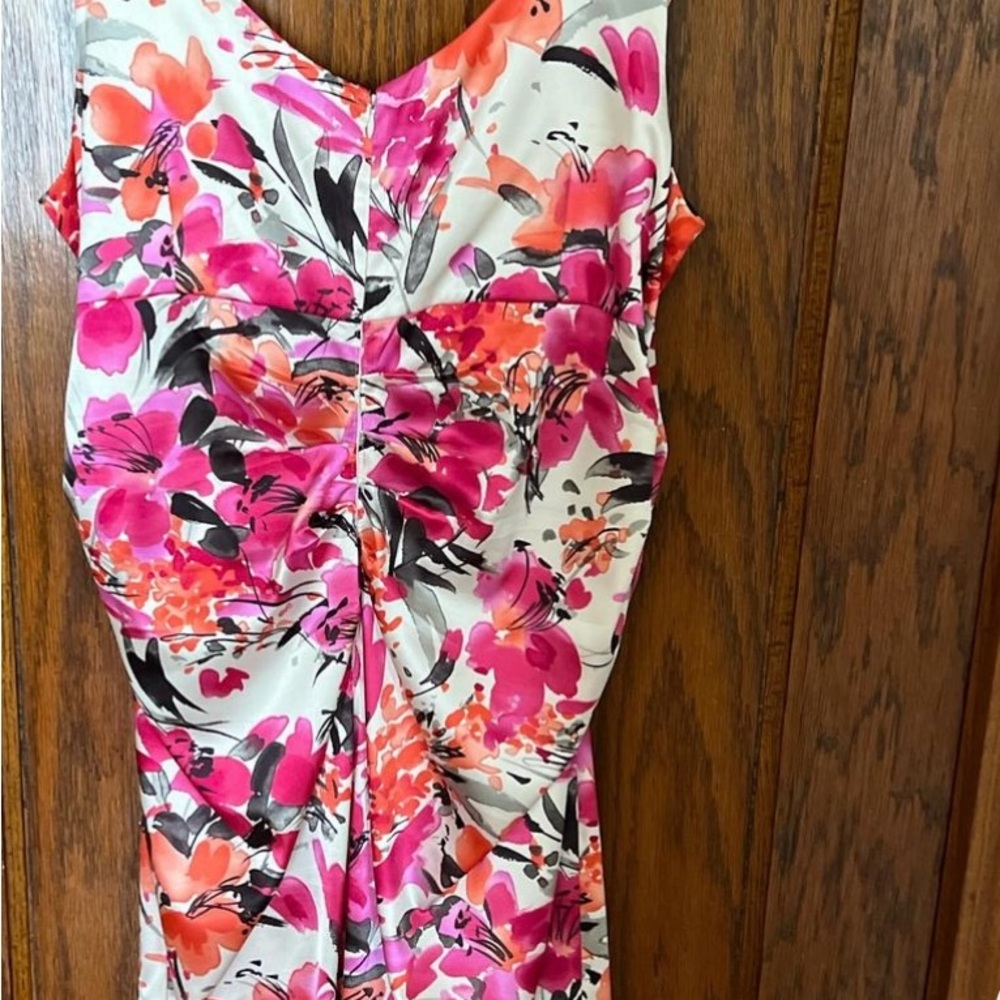 London Times Pink and Black Floral Dress
